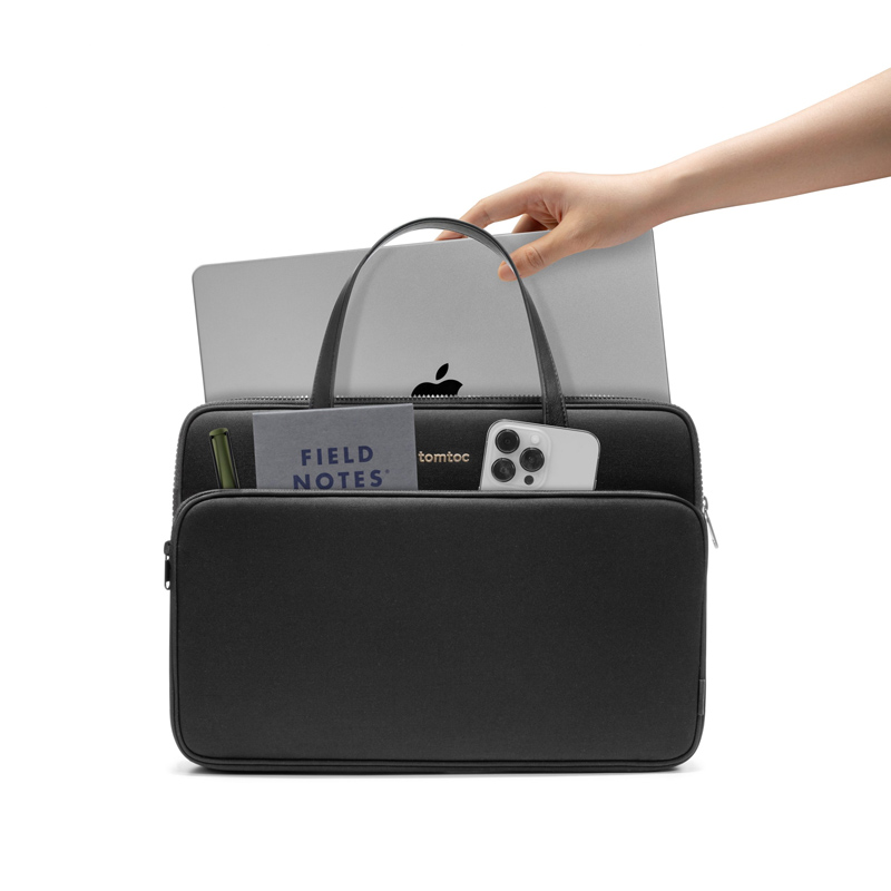 Túi Đeo Chéo dành cho Macbook 13”/14”, Ultrabook 13″ TOMTOC (USA) Premium Theher Shoulder Bag - H22C1 - Hàng Chính Hãng