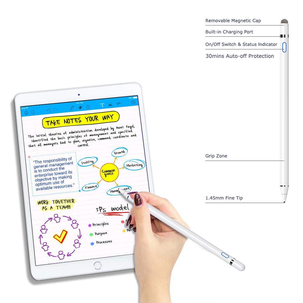 Pencil Tactile Tactile Styule, Stylus với điểm tương thích với Pro/ 2018//iOS