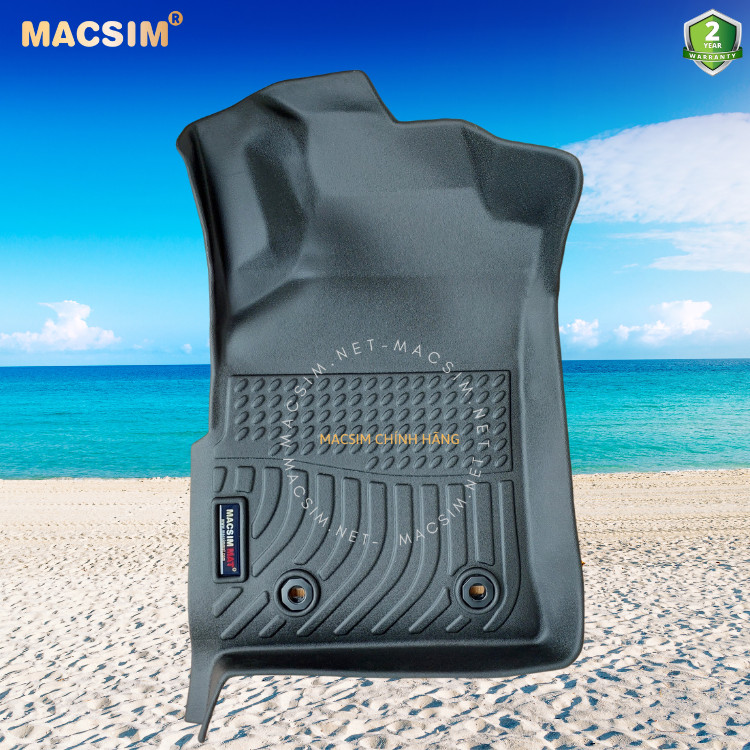 Thảm lót sàn xe ô tô Toyota Fortuner/Innova 2009-2016 Nhãn hiệu Macsim chất liệu nhựa TPE cao cấp màu đen 3 hàng ghế