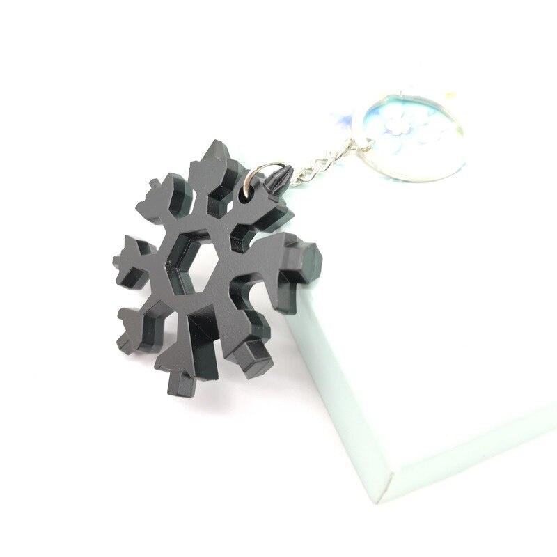 18 In 1 Snowflake Multi Pocket Tool Keychain Spanner Hex Wrench Multifunction Screwdriver Multipurpose Camp Survive Outdoor Hike