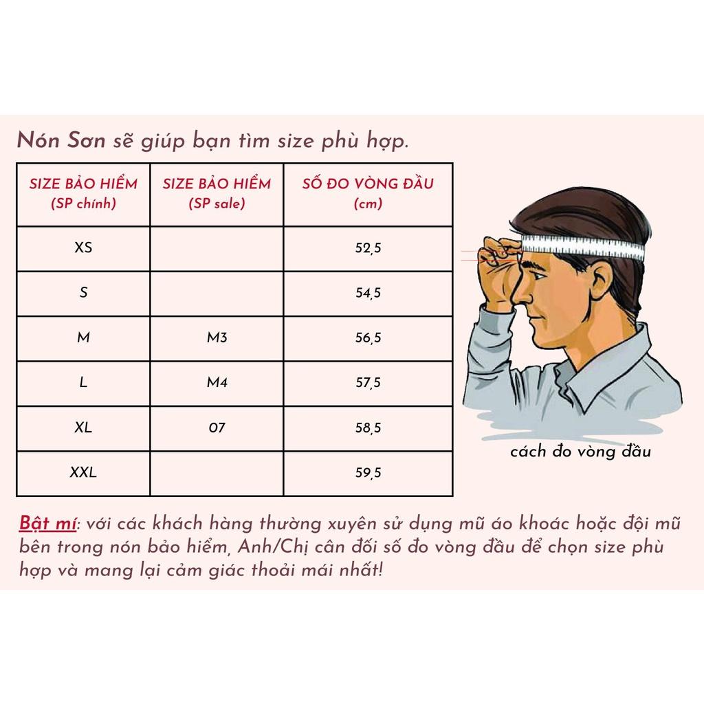Mũ bảo hiểm nửa đầu trơn chính hãng NÓN SƠN TN-ĐN-052