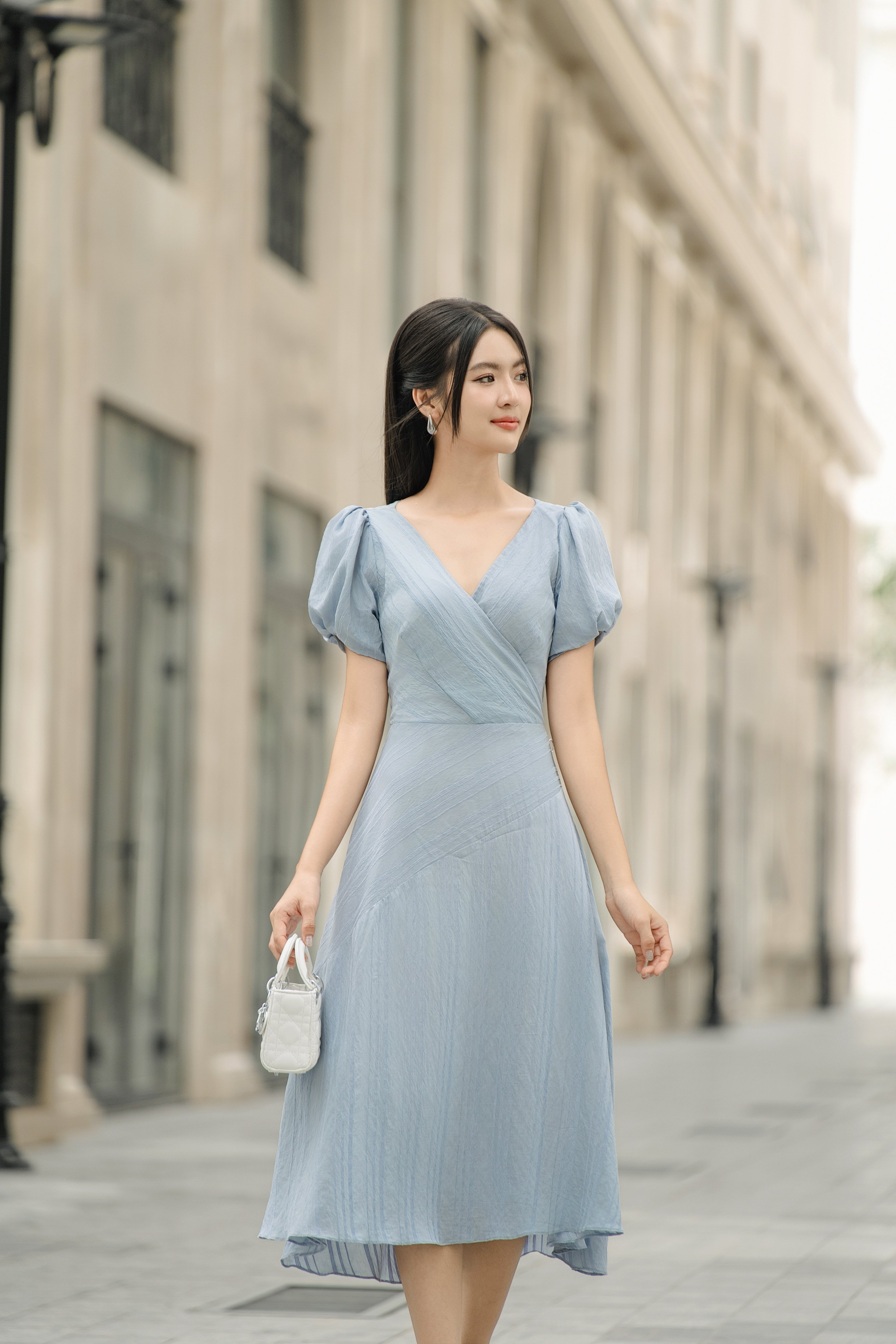 OLV - Đầm Stacie Puff Sleeve Dress