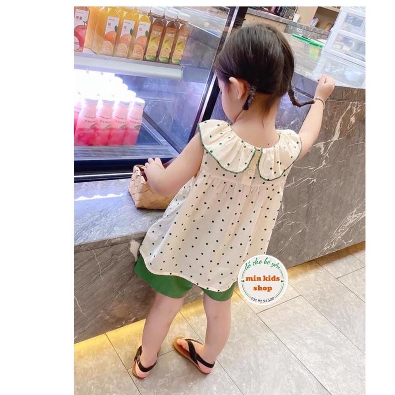 Bộ Đồ Bé Gai - chấm bi đỏ,18-19kg