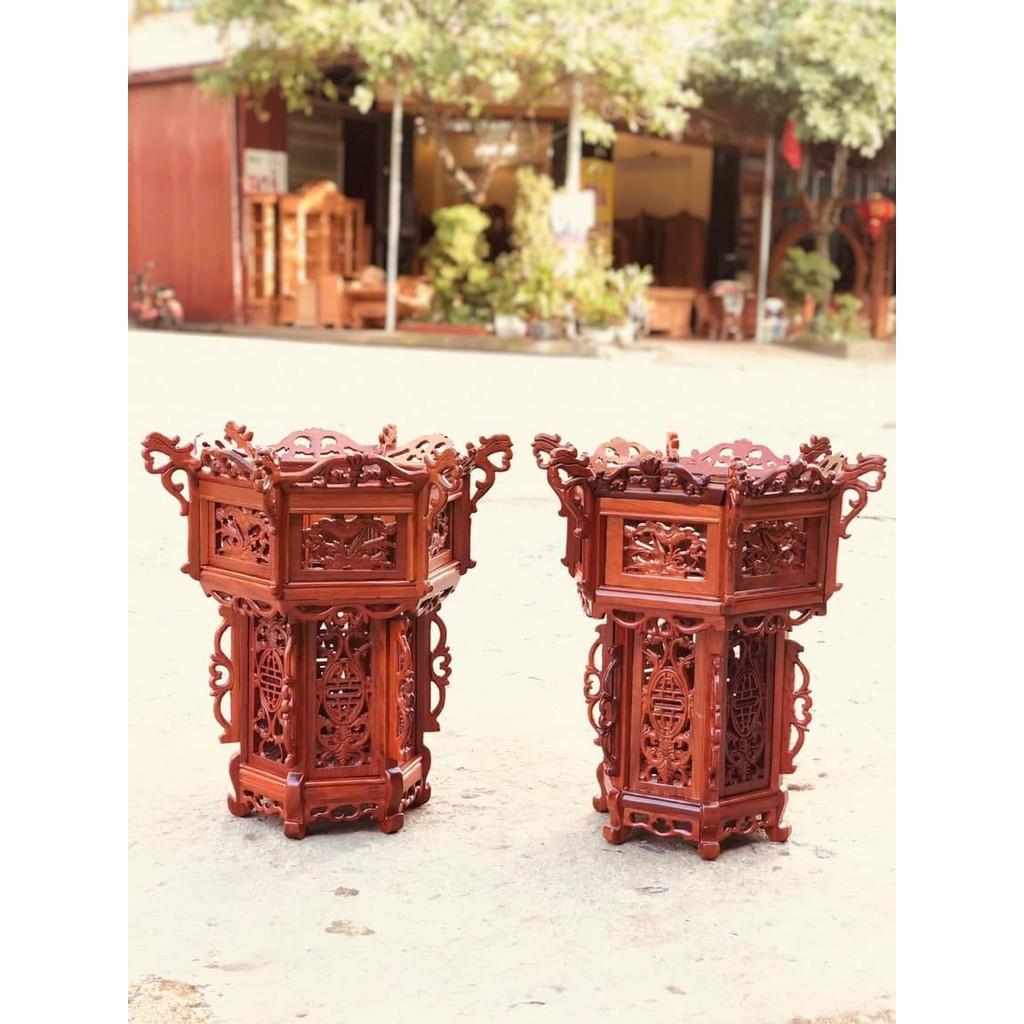 Cặp đèn lồng gỗ hương