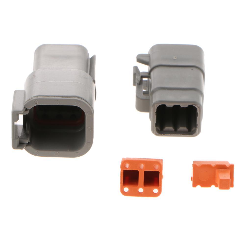 1 Set 6Pins Way Sealed Waterproof Electrical Wire Connector  Terminals
