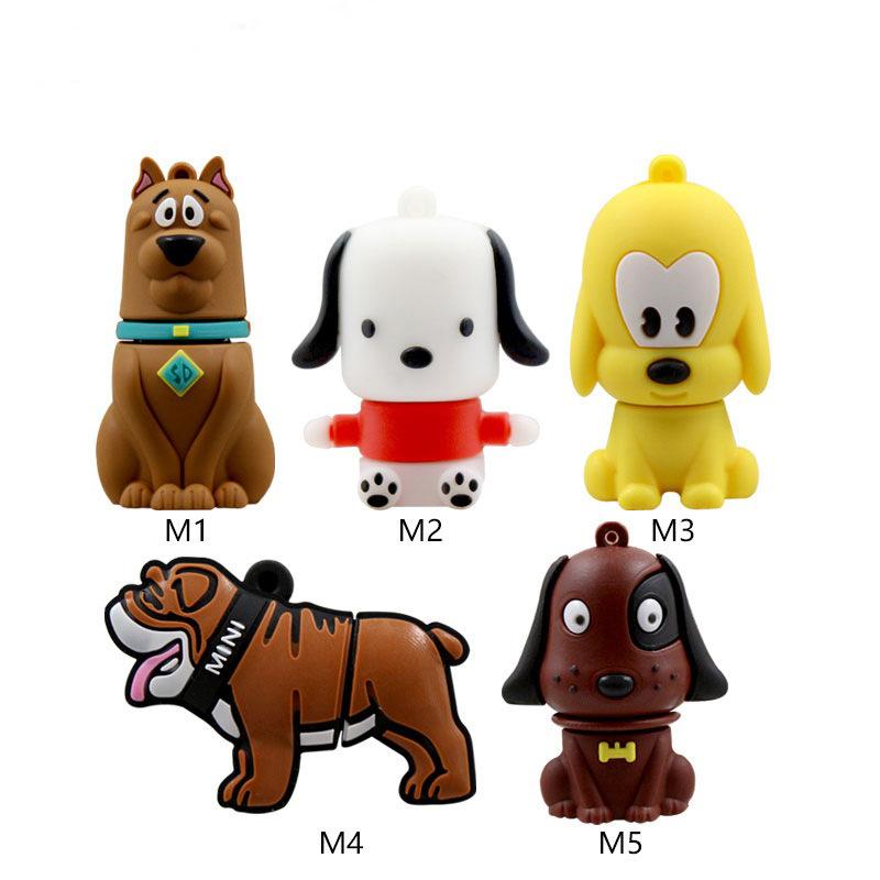 Thuận lợi nhất tùy chỉnh hoạt hình dễ thương cún con USB sáng tạo cao su mềm quà tặng USB 8g16g32g64g hoạt hình USB