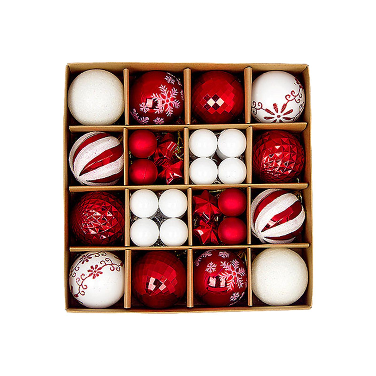 44x Christmas Balls Ornaments Christmas Tree Hanging Decoration for Birthday