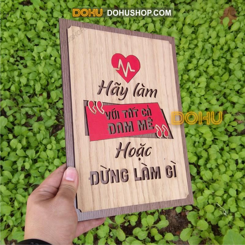 Tranh Văn Phòng Tạo Động Lực DOHU204: “Hãy làm với tất cả đam mê hoặc đừng làm gì” - Phong cách Vintage