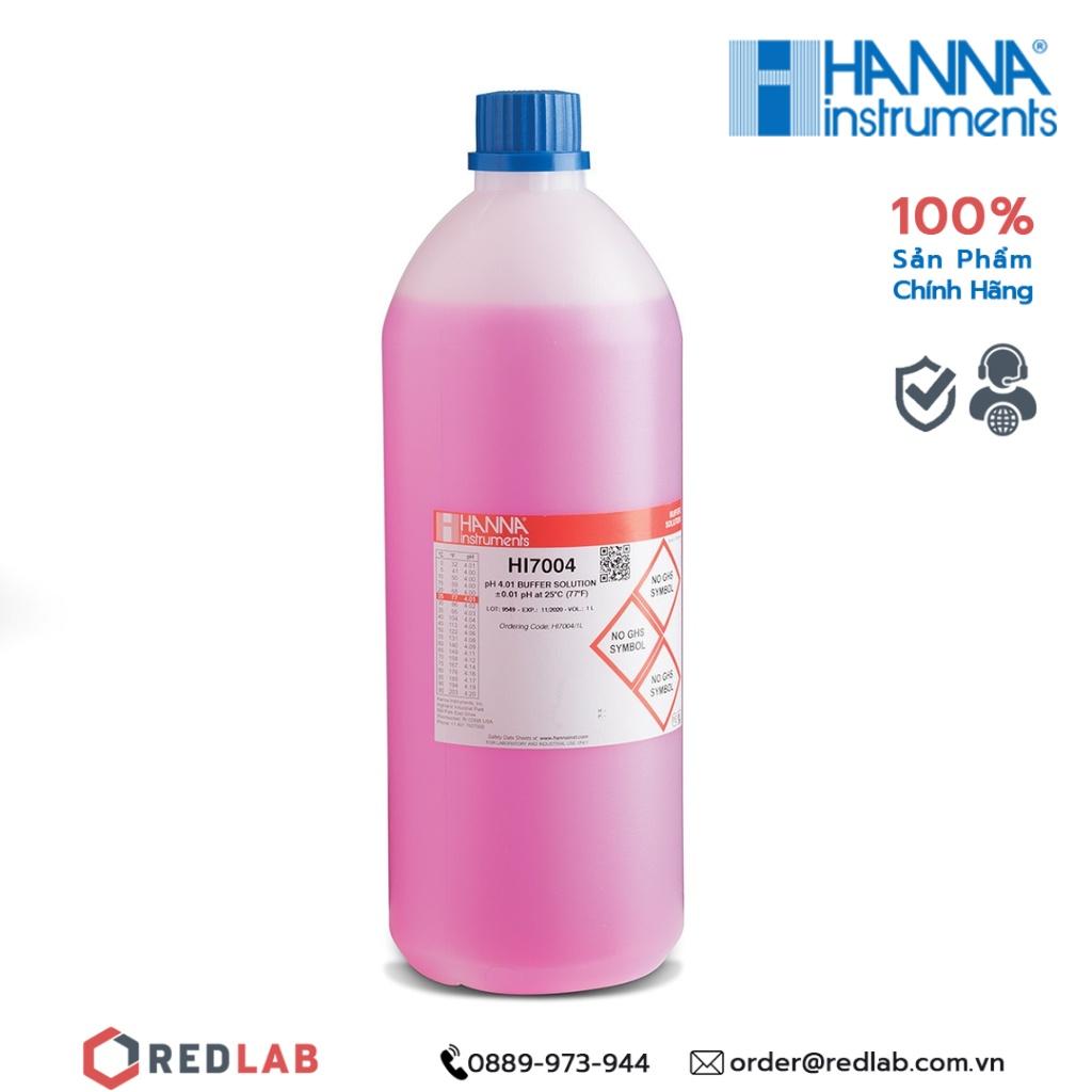 Dung dịch chuẩn pH 4.01, 7.01, 10.01 Hanna HI7004/1L, HI7007/1L, HI7010/1L chai 1 lít