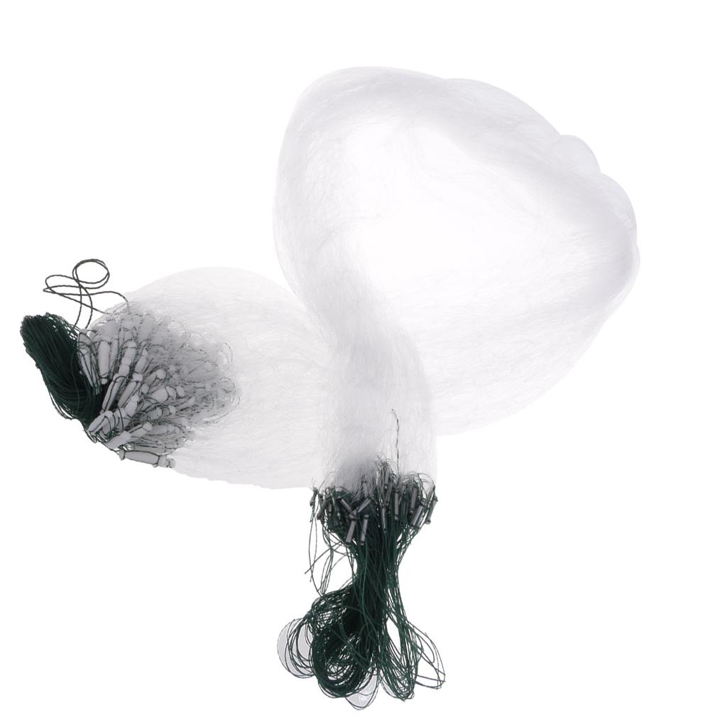 2x Monofilament Fishing Net Single Layer Fishing Gill Net Mesh Hole 2cm/3cm/4cm