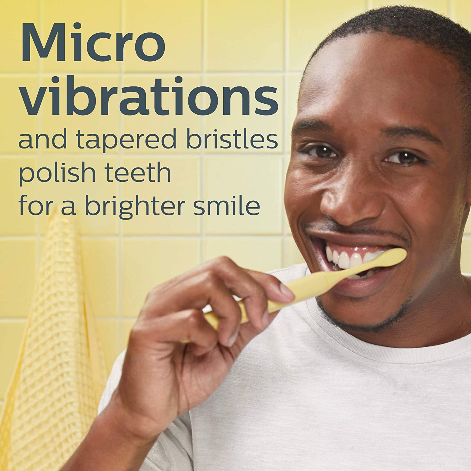 Bàn chải đánh răng dùng pin Philips One by Sonicare, Mango Yellow, HY1100 / 02