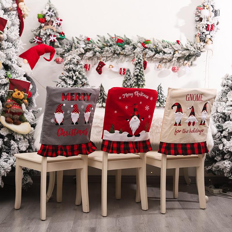 Chiếc Áo Bọc Ghế Giáng Sinh Trang Trí Nội Thất Ông Già Noel Bọc Ghế