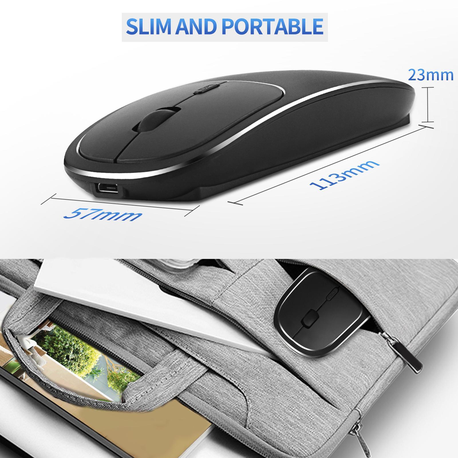 Portable 2.4G Wireless Mouse with USB Receiver Mice for PC Notebook Black
