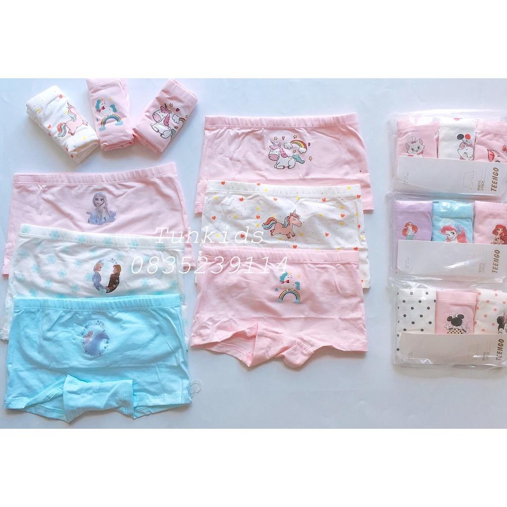 Set 3 quần chip cotton mềm mịn cho bé hiệu Teengo