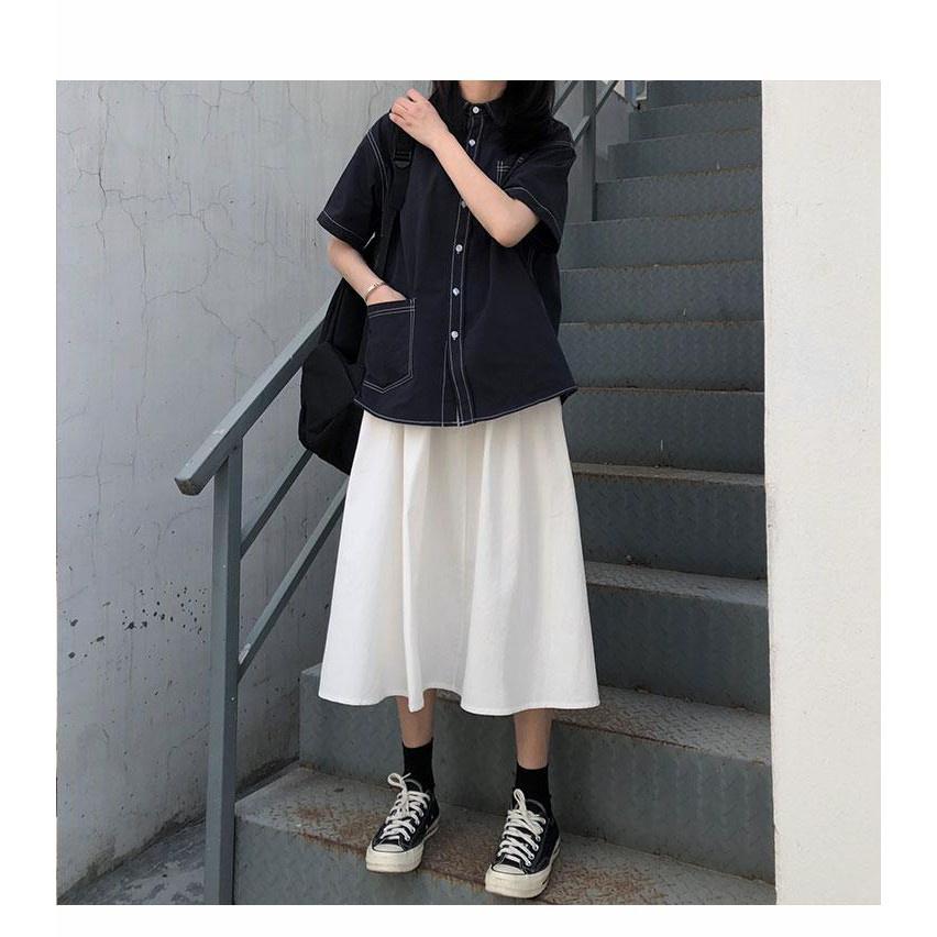 Chân váy kaki ulzzang Hàn Quốc - Kazin Store CV03