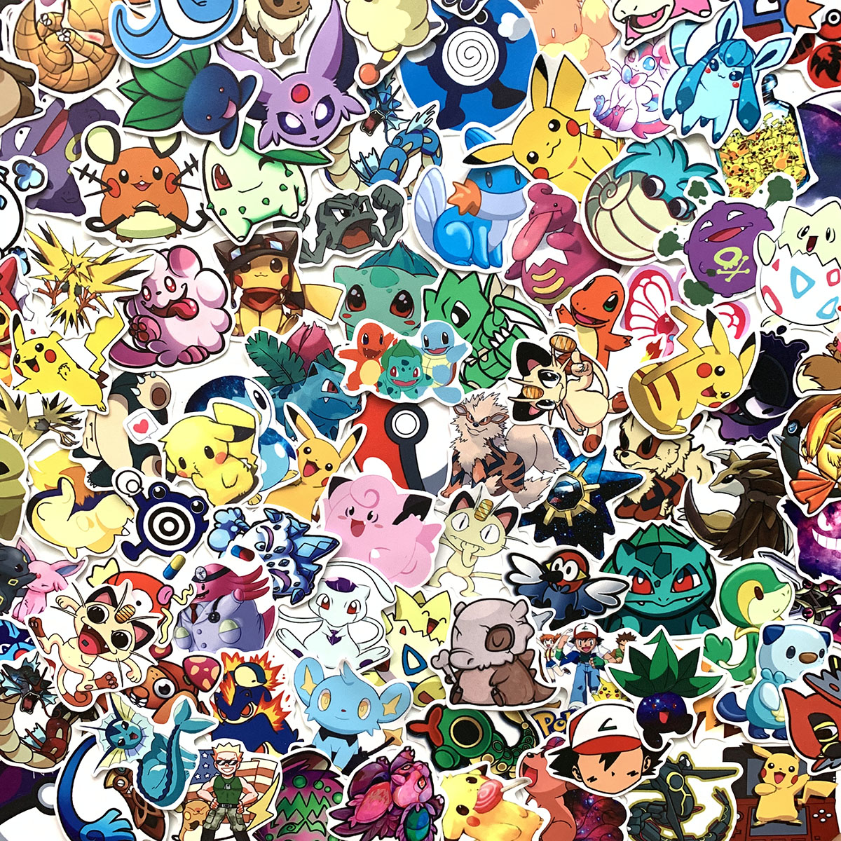 Sticker Pokemon - Dán Trang Trí - Chất Liệu PVC Cán Màng Chất Lượng Cao Chống Nước, Chống Nắng, Không Bong Tróc Phai Màu