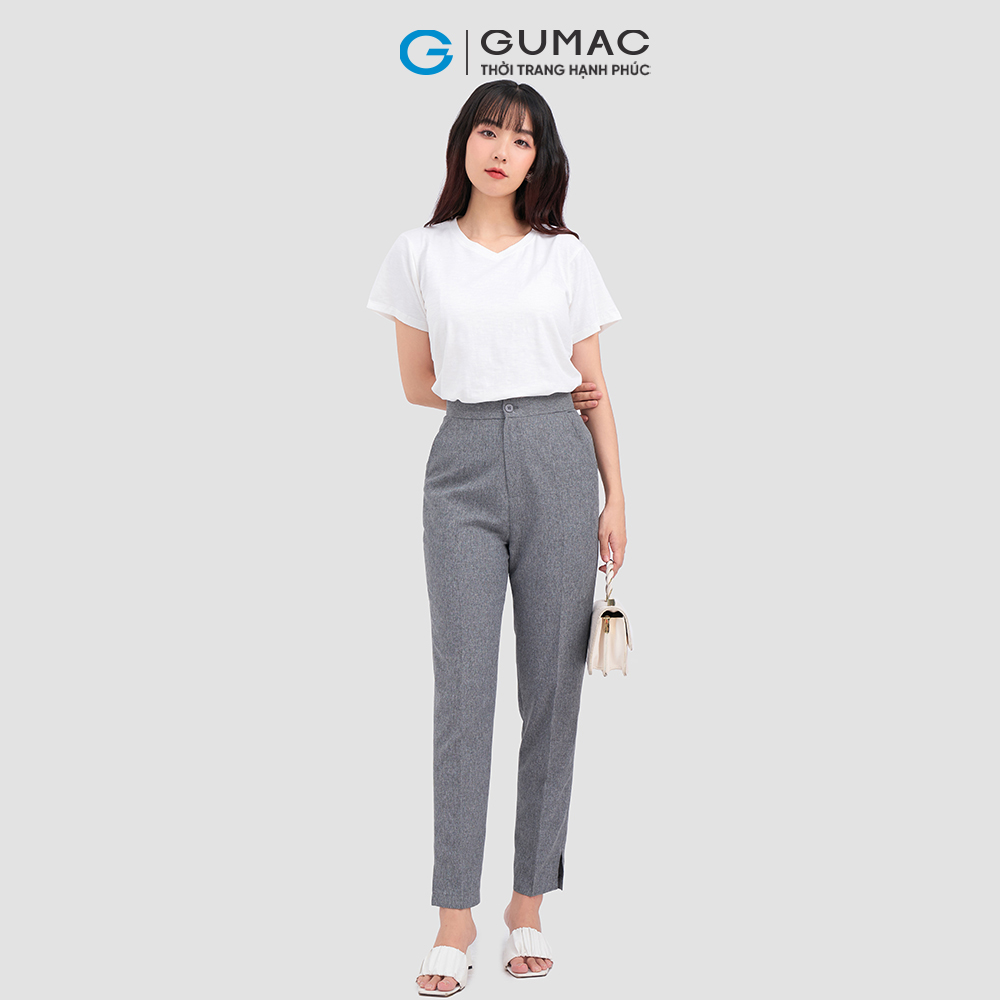 Quần baggy GUMAC QC12062 xẻ lai công sở thanh lịch