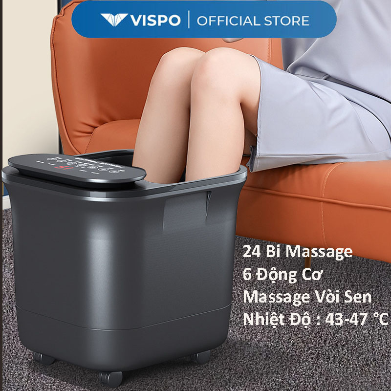 Bồn Ngâm Chân VISPO VP-BN23 - Massage Tự Động, Làm Nóng Và Giữ Ấm Nước 43-47°C, Massage Lòng Bàn Chân Cải Thiện Giấc Ngủ