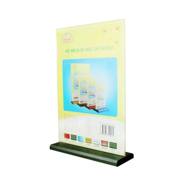 Kệ Mica 2 mặt 1/3 A4 - Đế lùa Nhôm E32