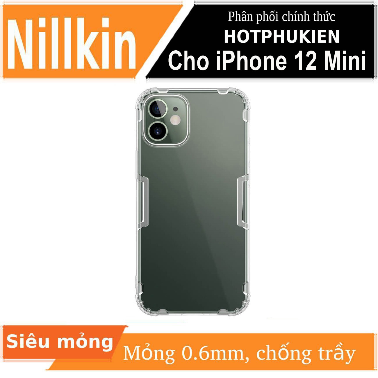Ốp lưng dẻo silicon cho iPhone 12 Mini 5.4 inch hiệu Nillkin  - Hàng chính hãng