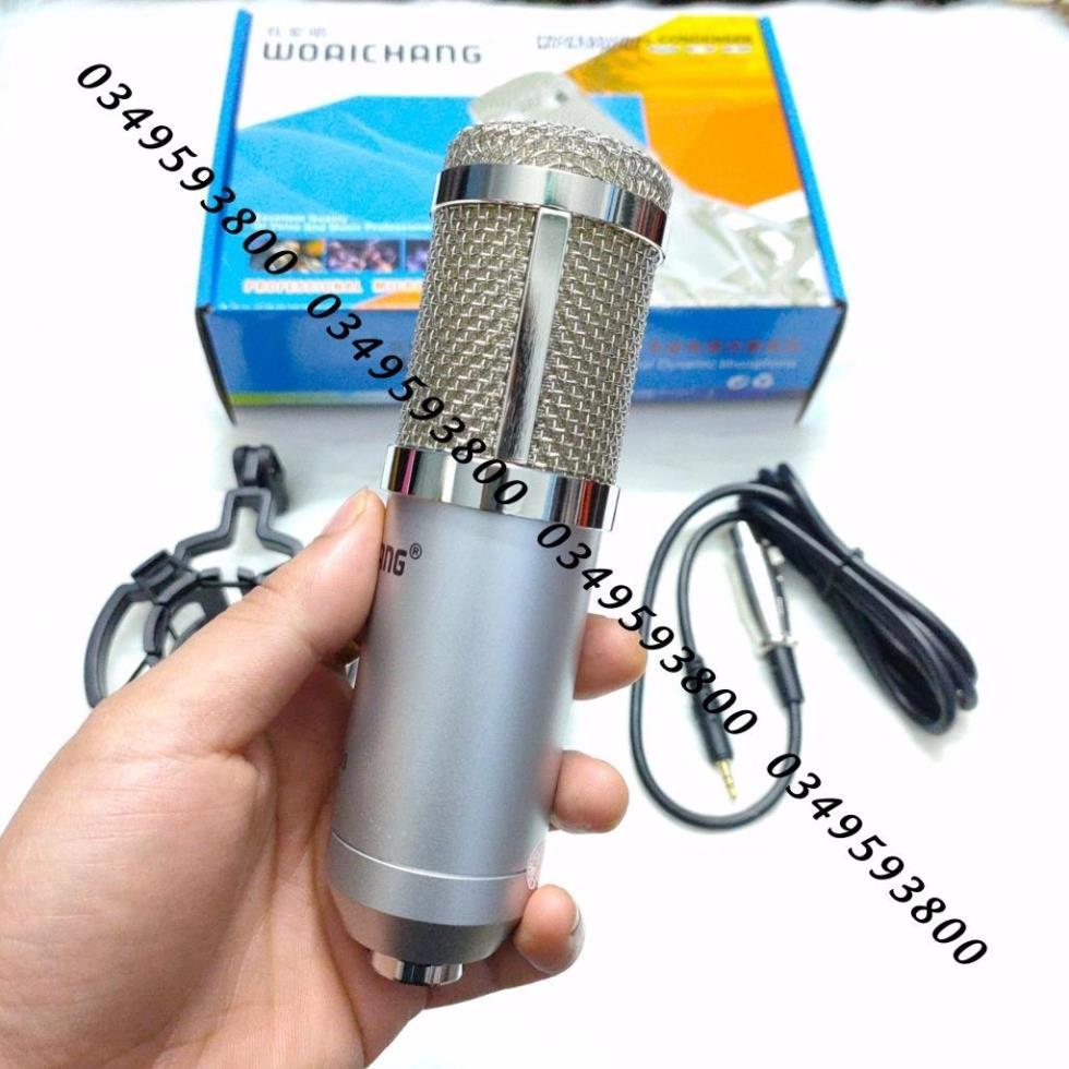 Mic thu âm waichang bm900 bạc, chuyên dụng cho các dòng sound card K10, K300, H9, V8 có bảo hành 6 tháng