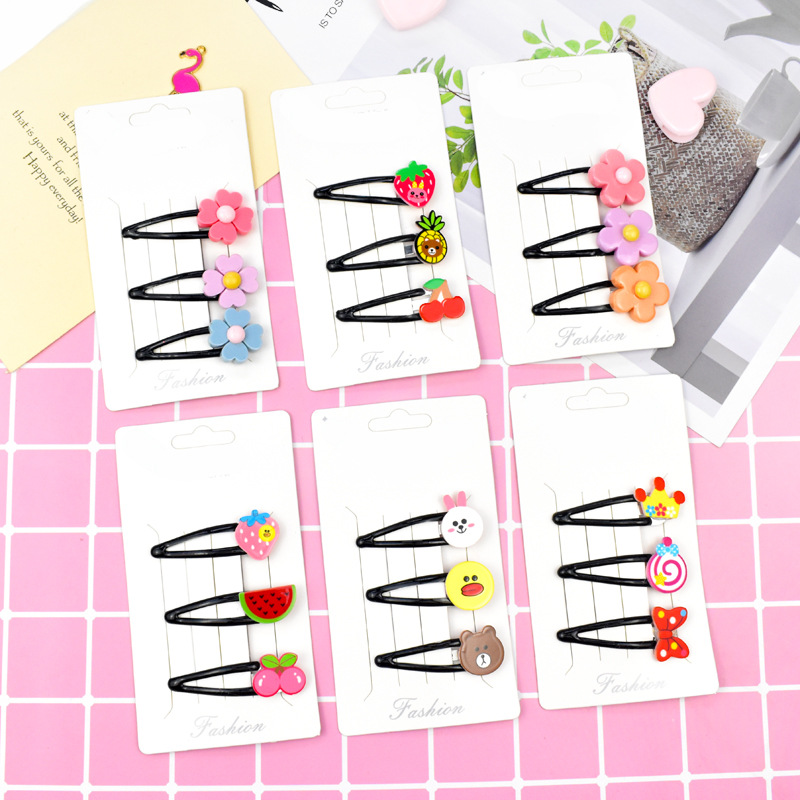 Set 3 kẹp tóc dễ thương cho bé - giao hình ngẫu nhiên