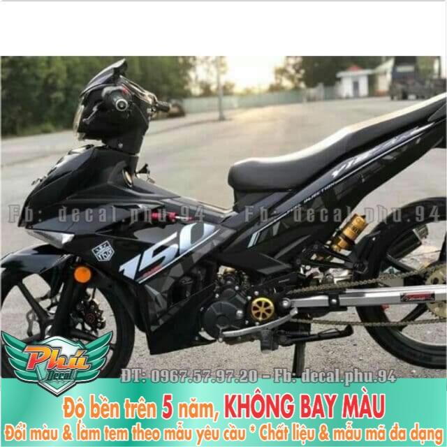 Tem rời Exciter Y15ZR Xe đen phối xám trắng -1
