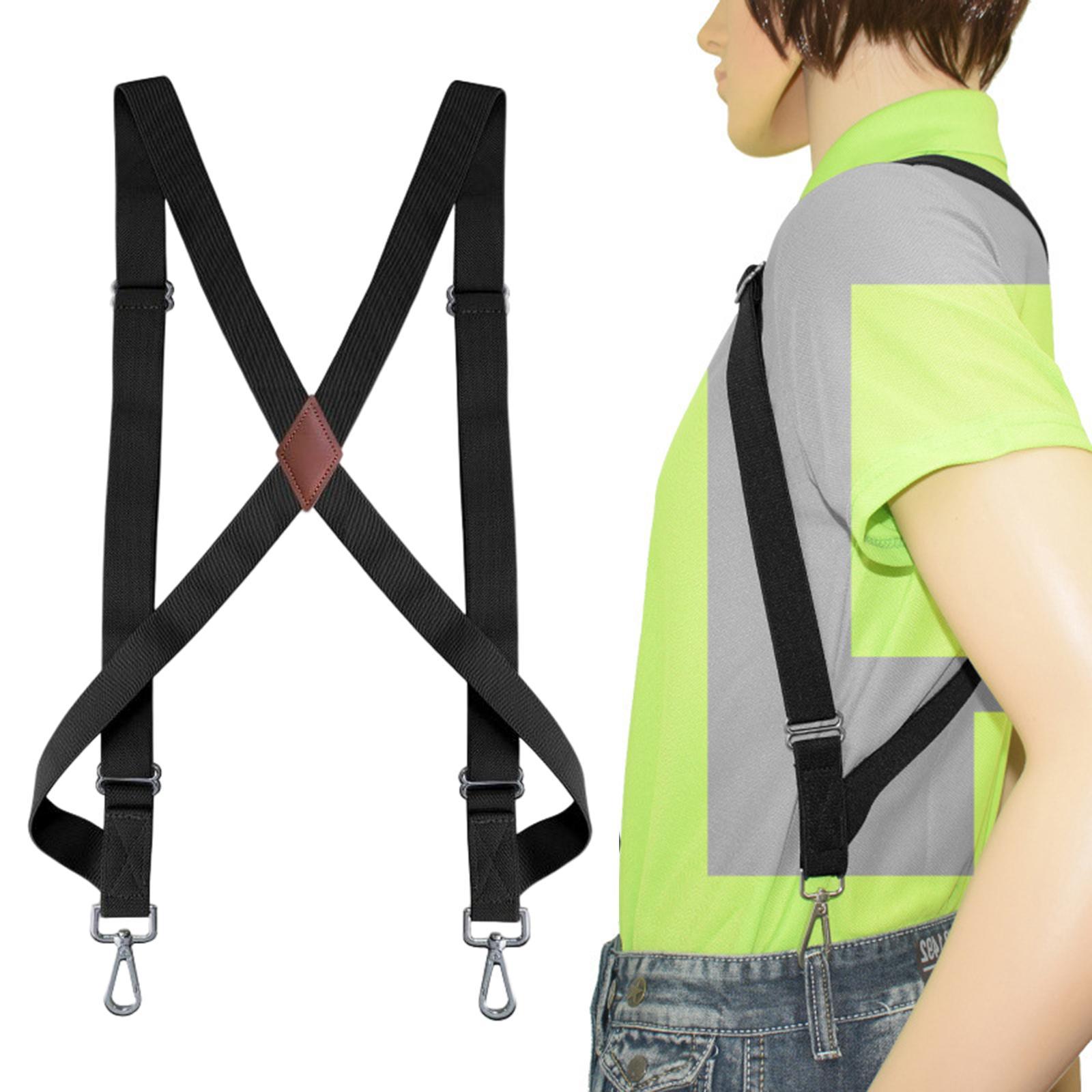 Mens Womens Suspender X Shaped Elastic Straps Hook Suspenders Adjustable