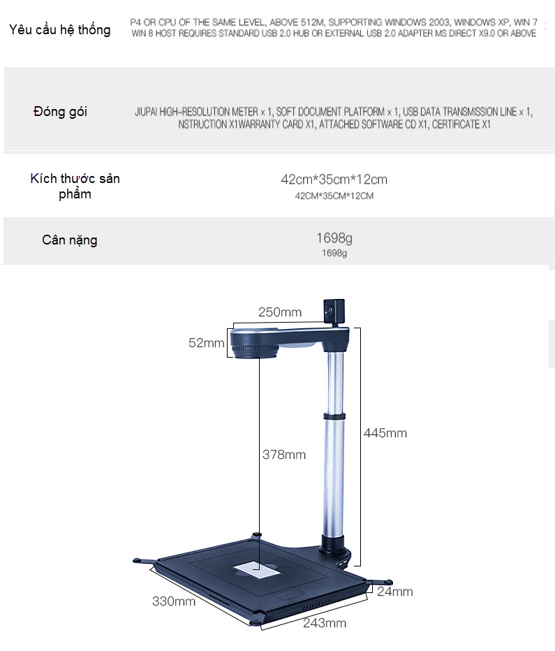 Máy Chiếu Vật Thể Scan Màu Di Động Thông Minh K1080 Lấy Nét Tự Động Scan Tài Liệu A3/A4/A5/A6/A7