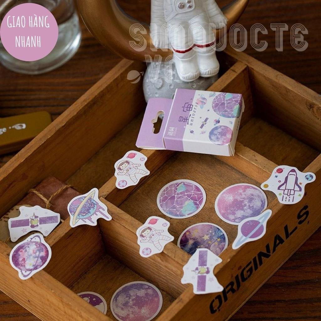 Hộp 50 Nhãn dán sticker nhiều chủ đề khác nhau trang trí sổ tay ST92