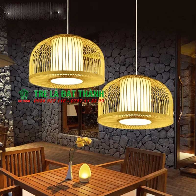Chụp đèn tre trang trí quán ăn, nhà hàng, homestay