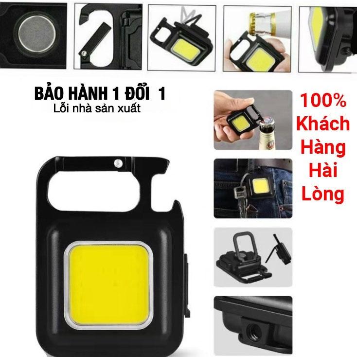 Đèn Led Cob có Móc cài chìa khóa Cầm Tay Mini Đèn Làm Việc /Đèn Pin Khẩn Cấp Led Ngoài Trời 800 Lumens Chạy Bằng Usb