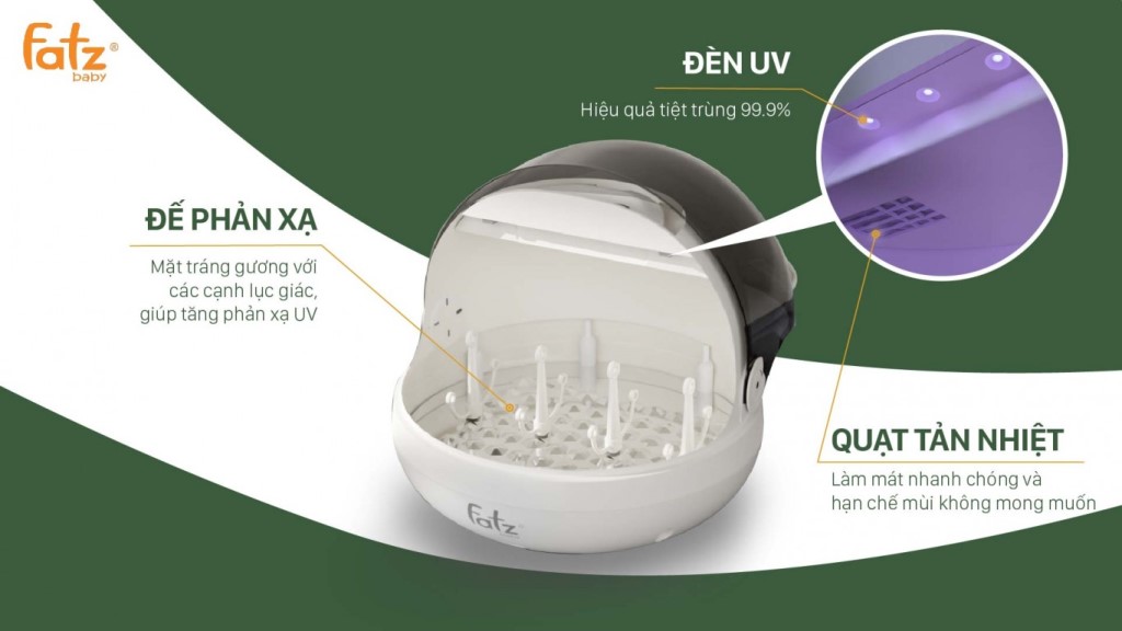 Máy úp bình sữa tiệt trùng uvc sấy khô và bảo quản Fatz baby - TIDY 1 - FB4628WM