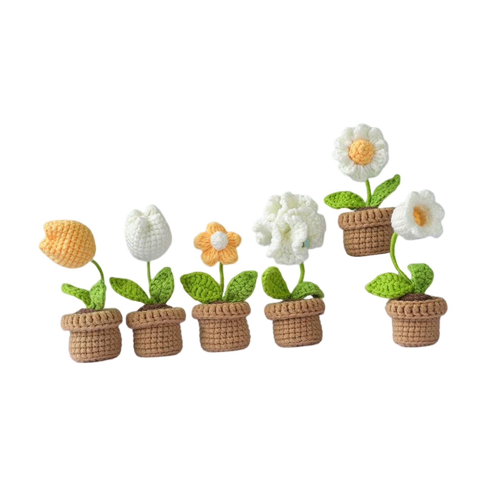 Crochet Kit Accessories Handmade Crocheted Planter for Kids Teens Beginners