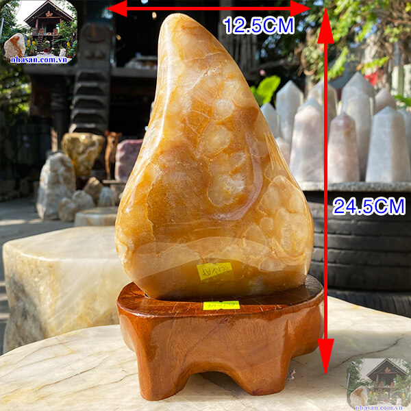 Thạch anh bông vàng giúp thu hút tài lộc-2.52kg (KT: 24.5 x 12.5 cm) - TAV139