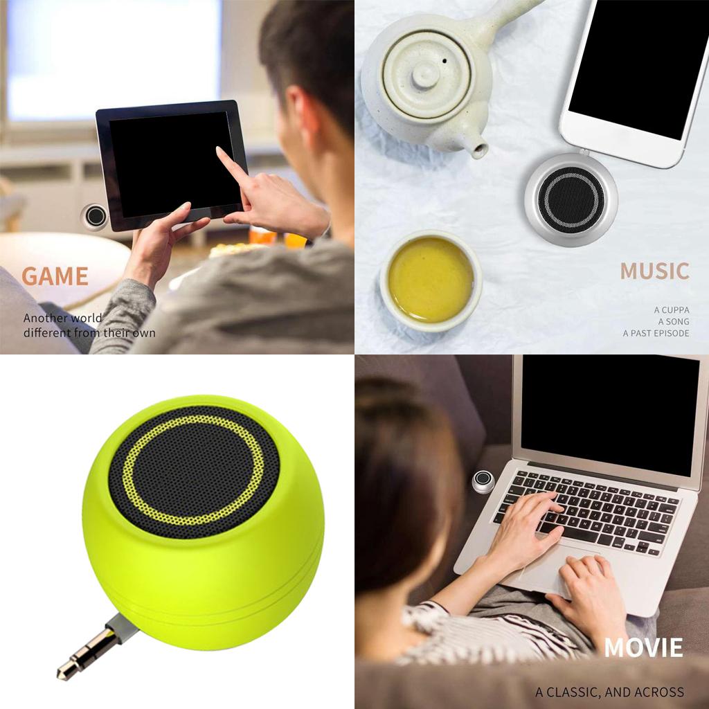2 Pcs Mini Speaker 3.5mm Jack AUX Music Audio