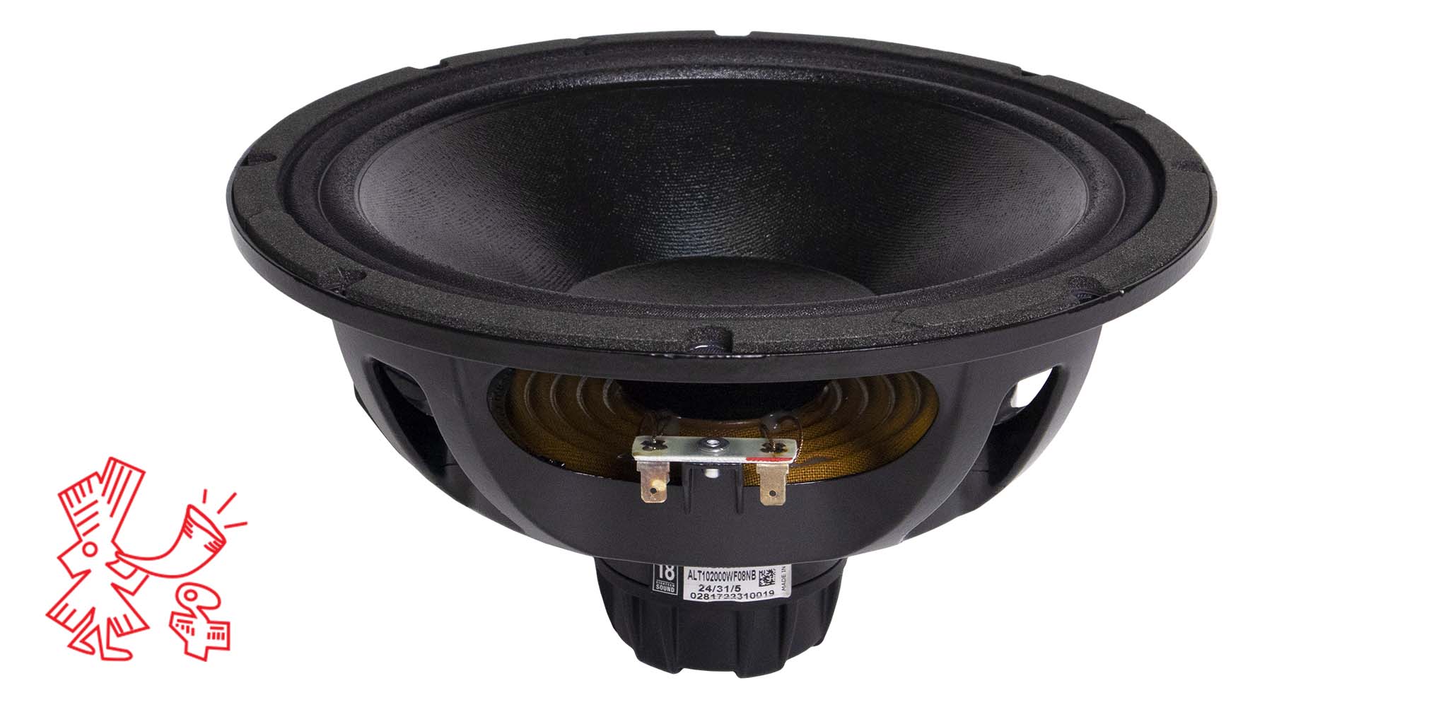 10NTLW2000 Củ loa Bass 10inch - 2,5 tấc Neodymium 350W 8Ω 18 Sound-HÀNG CHÍNH HÃNG