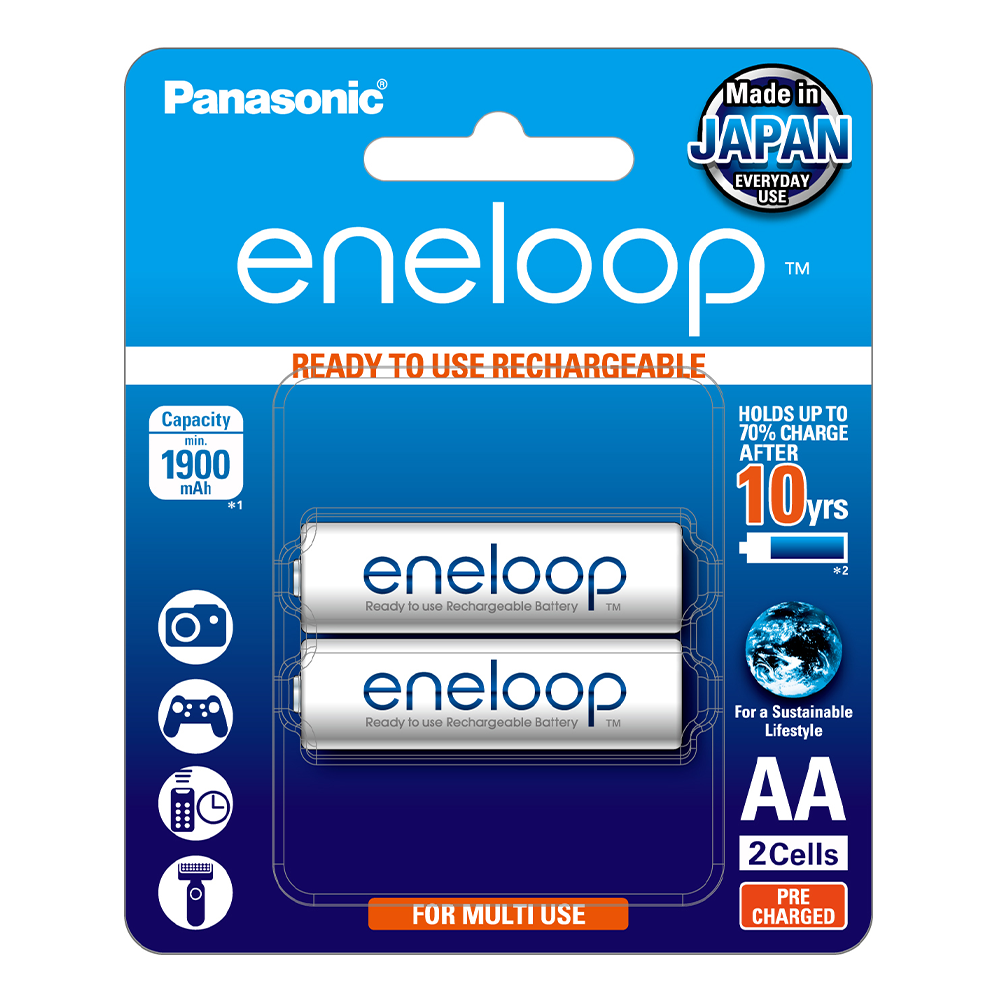 Pin sạc eneloop Panasonic 2000mAh - BK-3MCCE/2B (Hàng chính hãng)