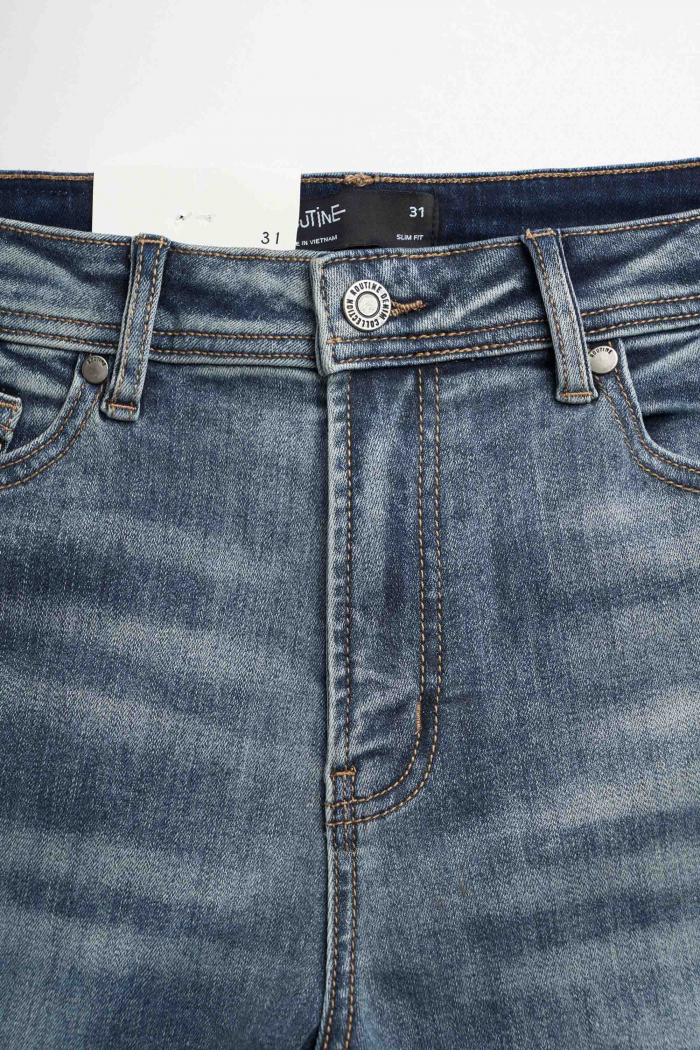 Quần Jean Nam ROUTINE wash Rách Form Slim - 10F22DPA013 | LASTORE MENSWEAR