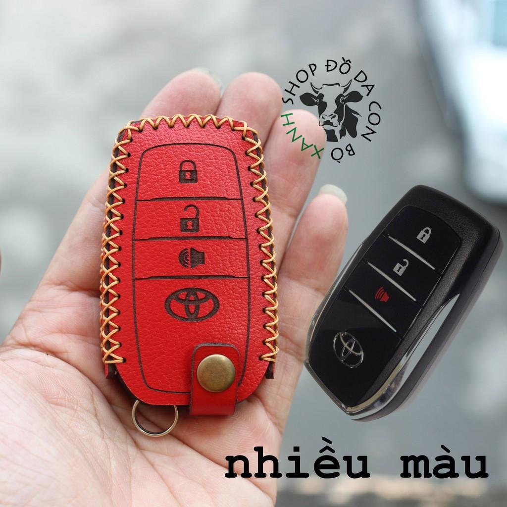 Bao da dành cho chìa khoá toyota Hilux, Innova, Prado, Camry, Fortuner, Rav 4 handmade da thật 009