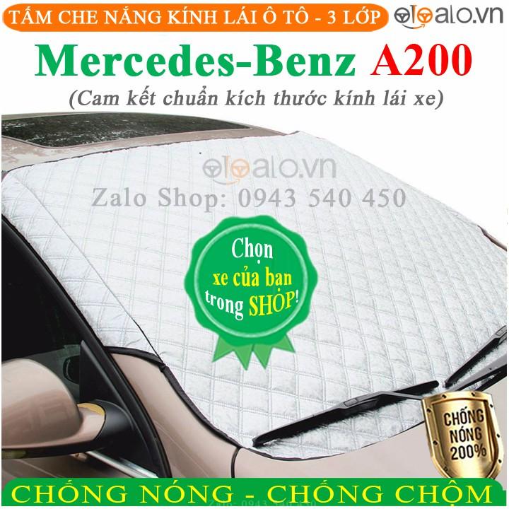 Tấm che chắn nắng kính lái ô tô Mercedes Benz A200 CAO CẤP 3 Lớp Chắn Nắng Cản Nhiệt | OTOALO