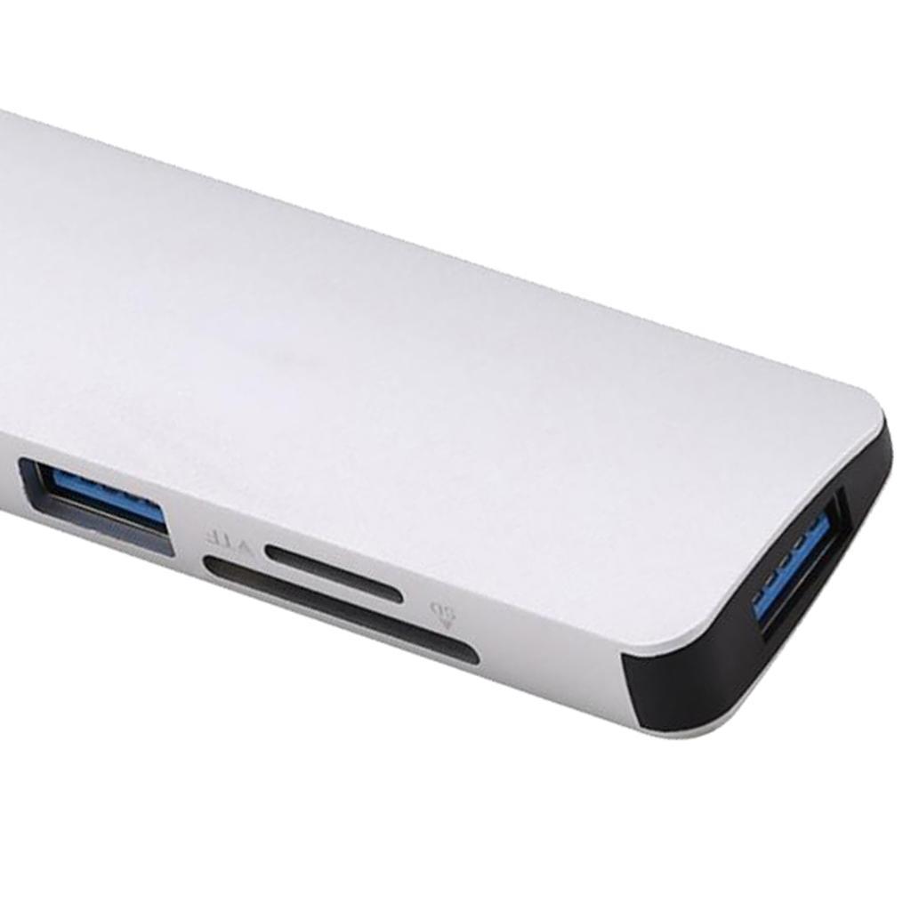 USB Hub Adapter, Type-C to USB 3.0 Converter and Card Reader for SD TF For