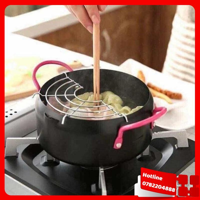 Nồi Chiên Lọc Dầu Siêu Tiện Dụng Tặng Kèm Vỉ Gác Chảo - Loại Tốt
