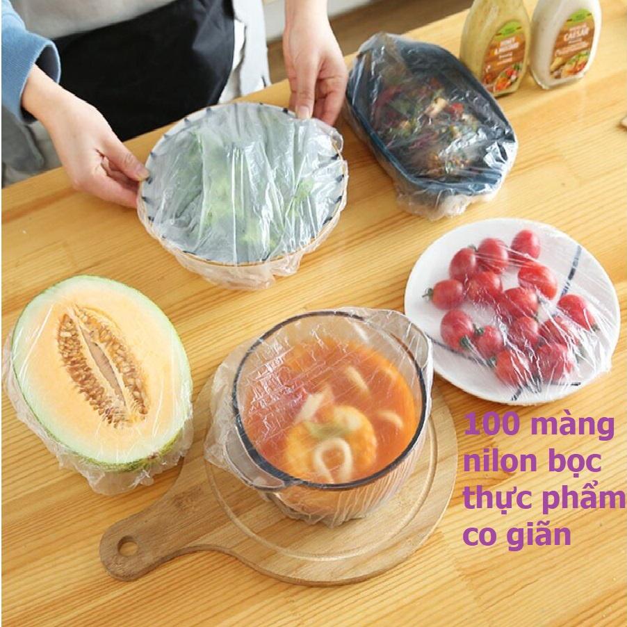 Gói 100 Màng Bọc Thực Phẩm Co Giãn, Túi Nilon Màng Bọc Thực Phẩm, Đa Năng, Tiện Dụng Cho Bếp, Tiện Dụng, Sử Dụng Dễ Dạng. TakyHome 5180