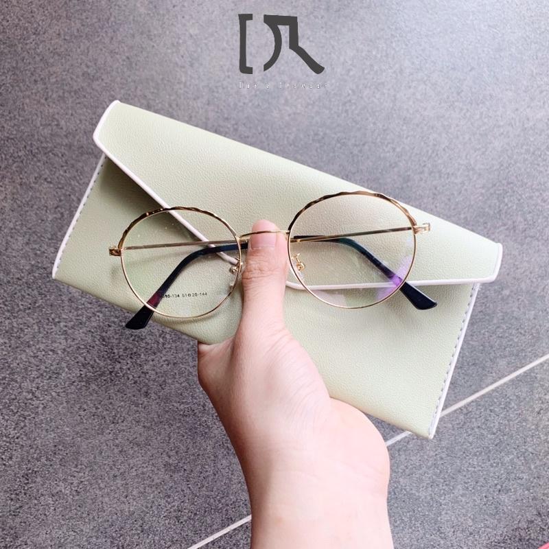 Gọng Kính Cận Tròn To Phối Viền Hoa Văn Nhiều Màu DORISEYEWEAR
