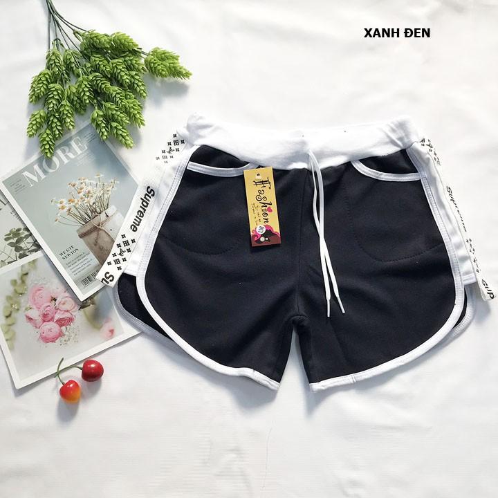 Quần đùi nữ từ 45-53kg - quần sọt short nữ thun da cá lưng trắng, cho bạn gái năng động - QU21