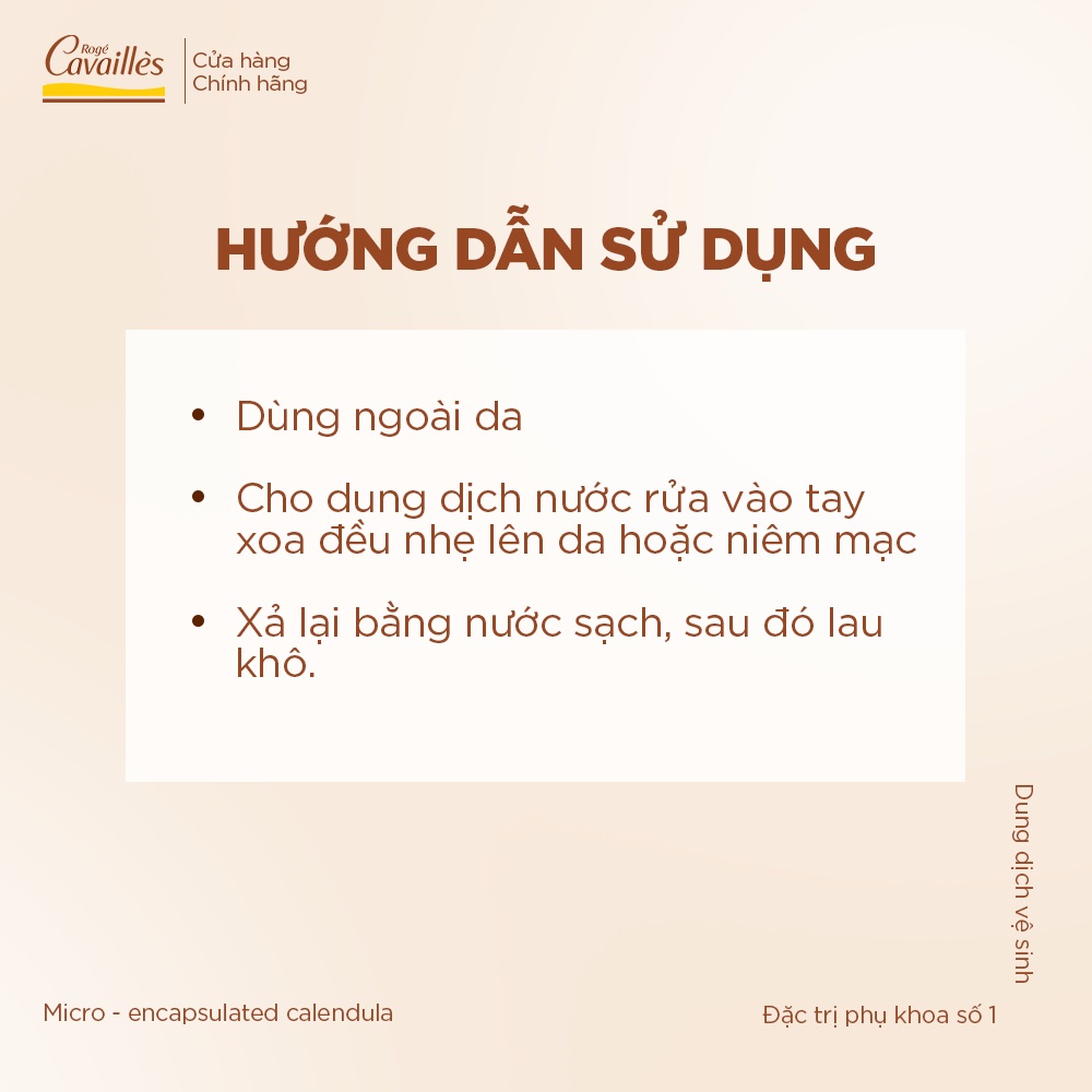 Dung dịch vệ sinh phụ nữ Khô Thoáng Mát Lạnh Roge Cavailles Fraicheur (Bạc hà) - Số 1 tại Pháp - 250ml