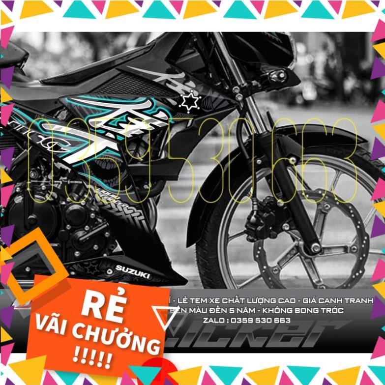 Tem rời Satria đen - hayabusa xanh ngọc cực ngầu