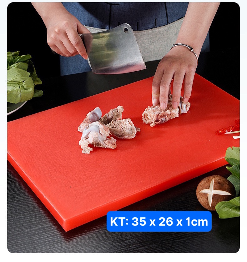 Thớt Nhựa Công nghiệp Cao Cấp Dùng Trong Gia Đình, Nhà Hàng, Khách Sạn [ Kích Thước : 26cm x 35cm x1