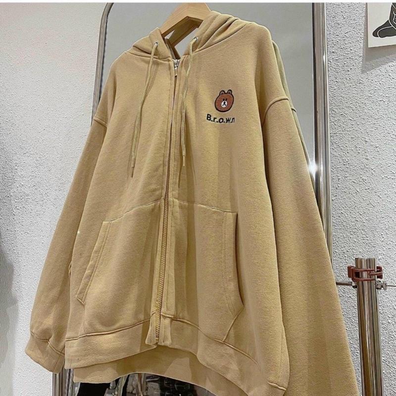 Áo khoác nỉ ngoại có nón AN480 unisex ulzzang nam nữ